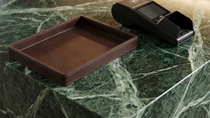 Verde Guatemala yeşil mermer yüzeyi