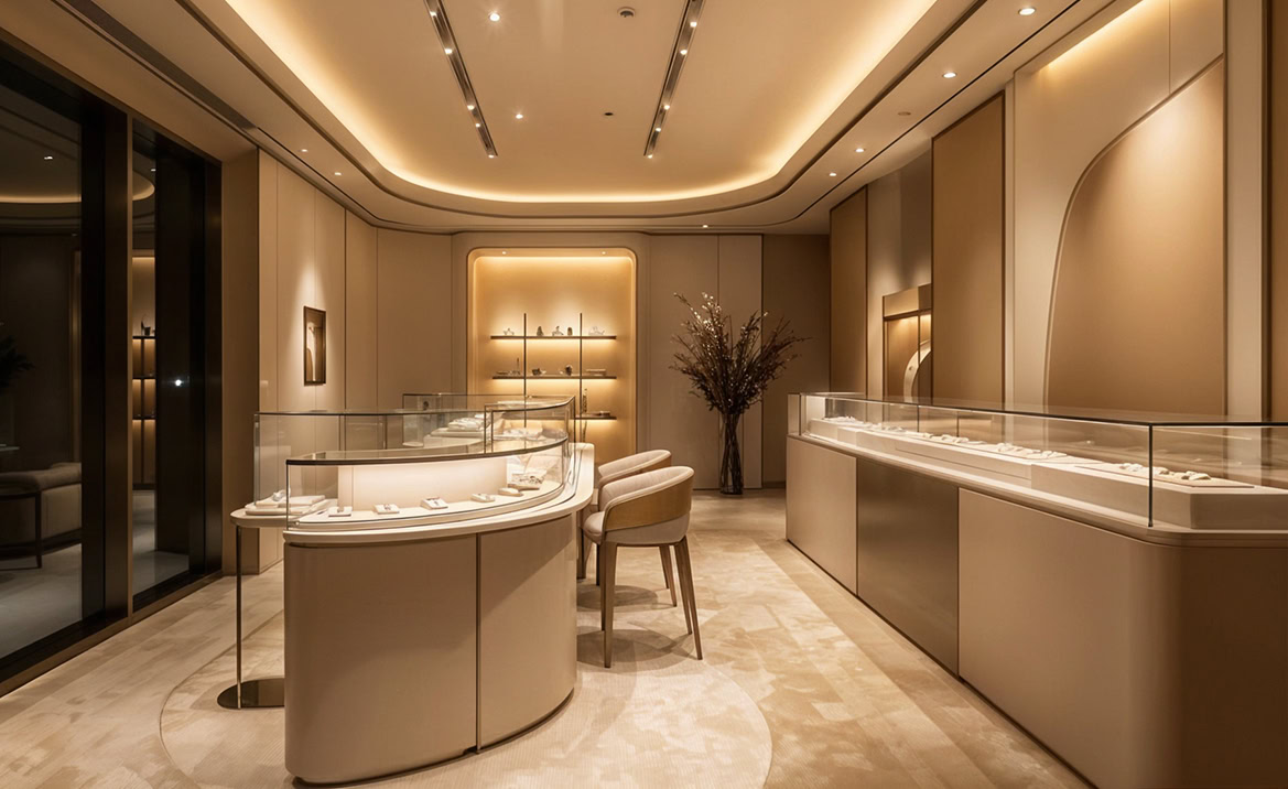 Müşteri deneyimini artıran özel tasarım teşhir üniteleriyle mağaza iç mekan tasarımı uygulaması